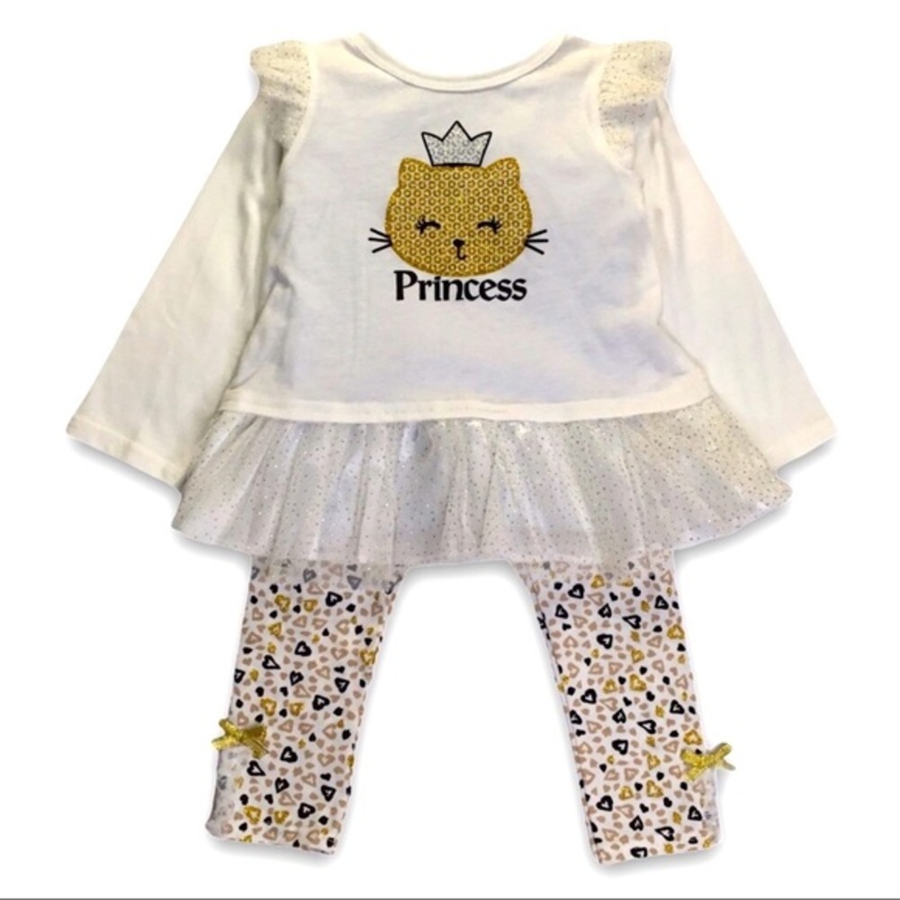Toddler Girls Princess Outfit Matching Set 18M NWT
